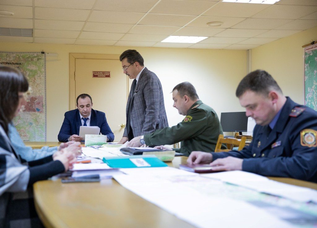 В районе прошли учения по территориальной обороне