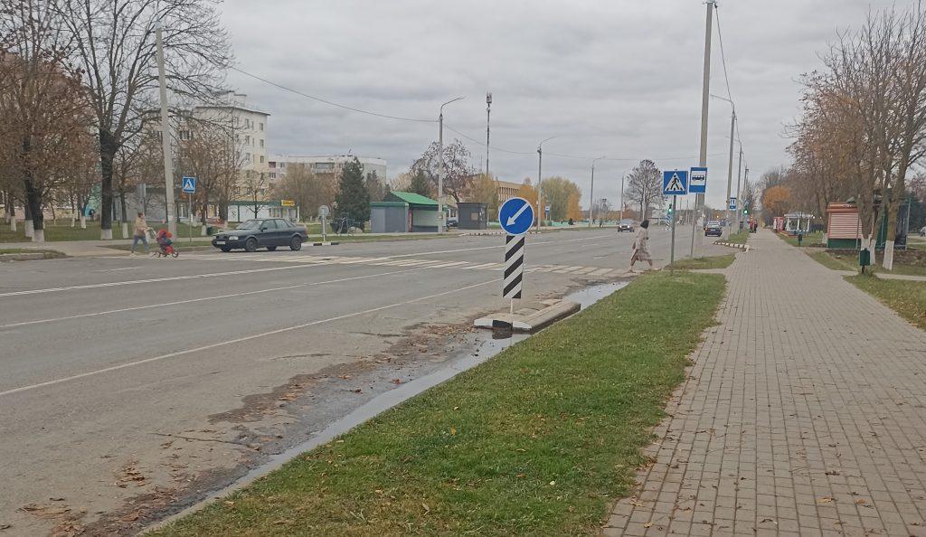 Островки безопасности появились на улице Советская в райцентре