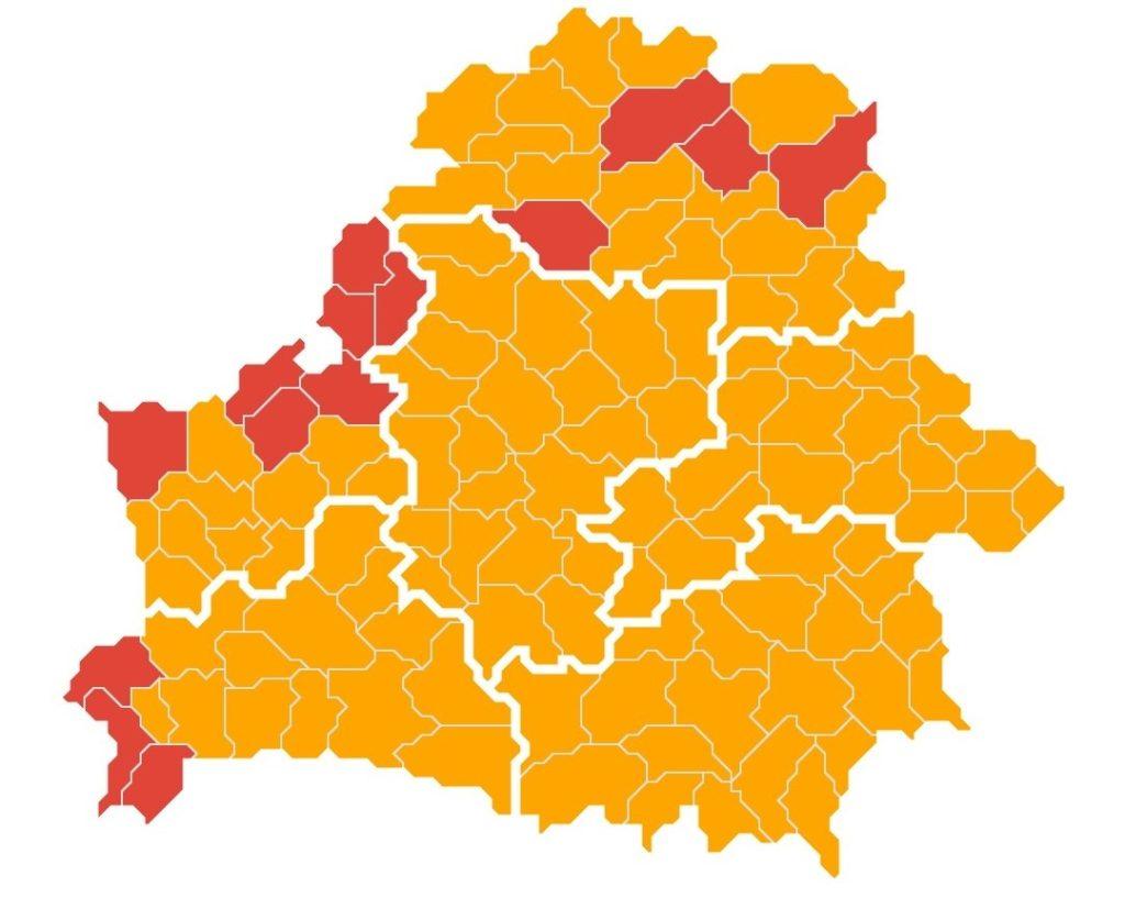 Запрет на посещение лесов в гродненской области карта