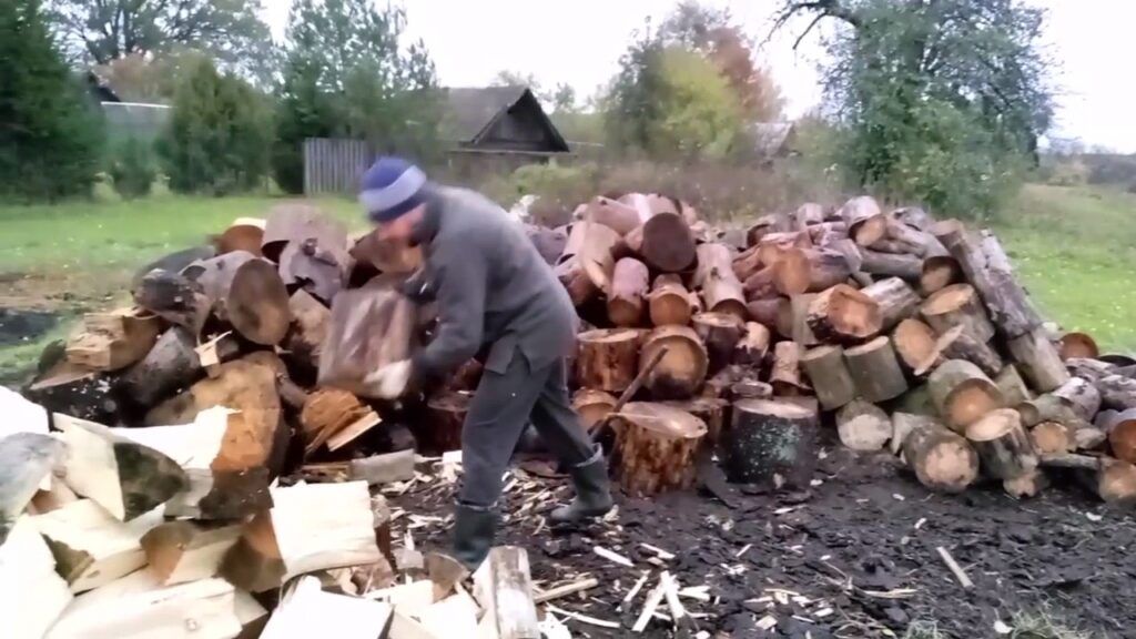 Ребята из БРСМ оказывают помощь в заготовке дров одиноко проживающим пожилым людям Узденщины