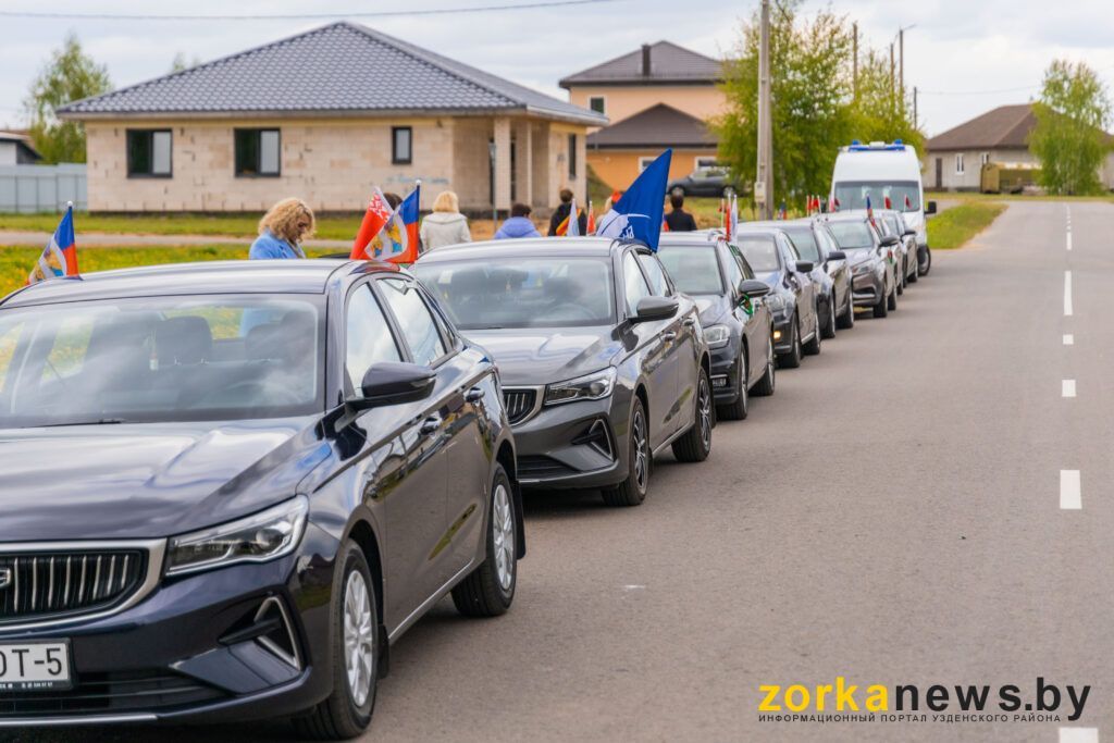 В Узденском районе прошел автопробег в честь 80-летия Великой Победы
