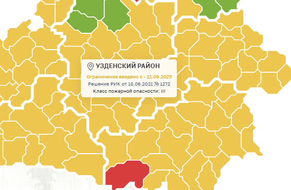 Ограничено посещение лесов в Узденском районе