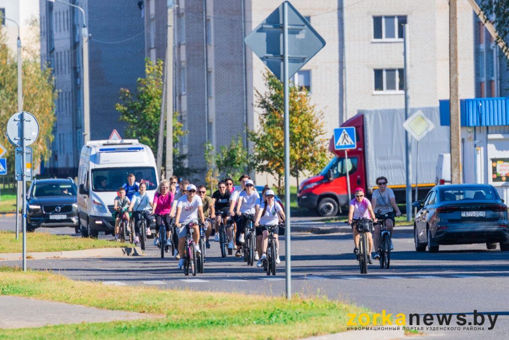 группа людей на велосипедах