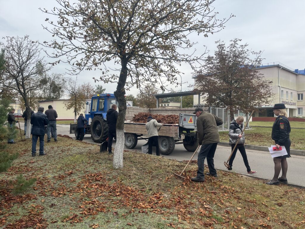 Ранее судимые жители Узды навели порядок возле больницы