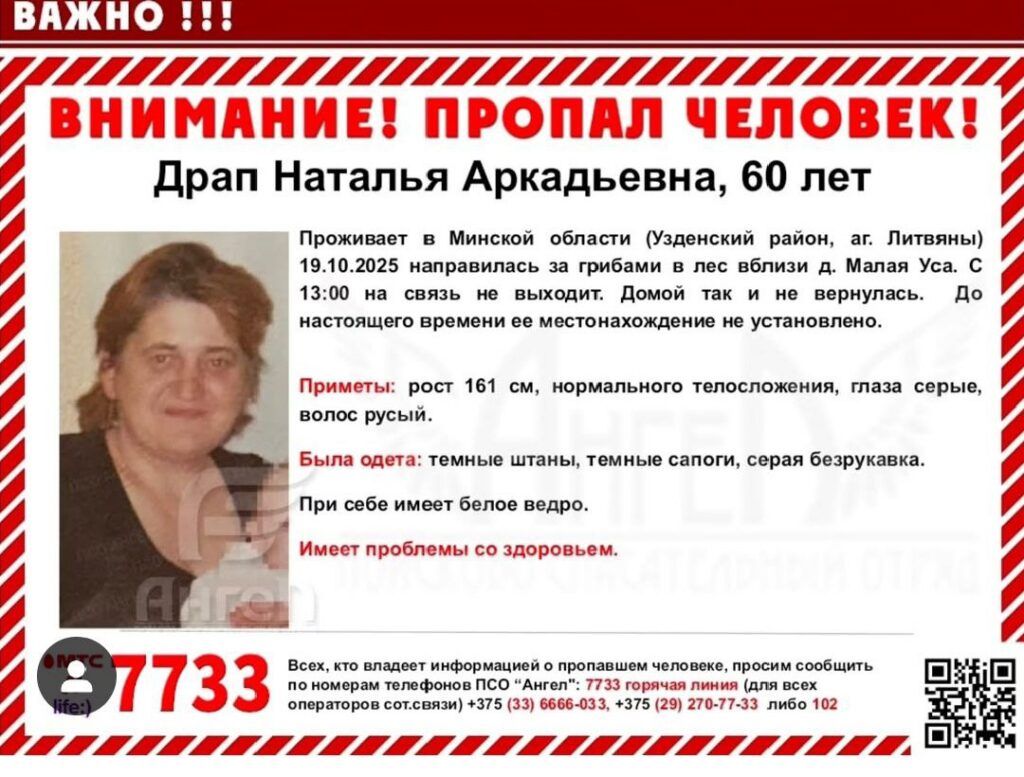 В Узденском районе продолжаются поиски пропавшей в лесу женщины