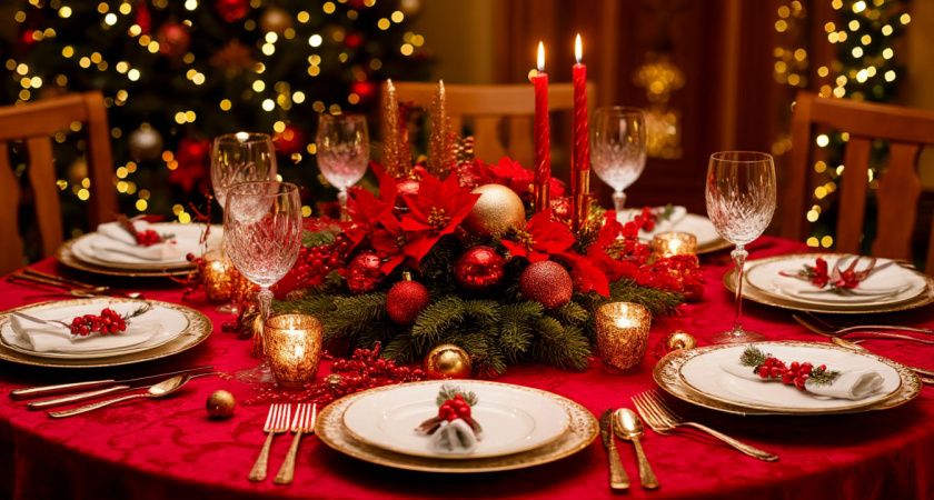 Новогодний стол 2026 год Красной Огненной Лошади