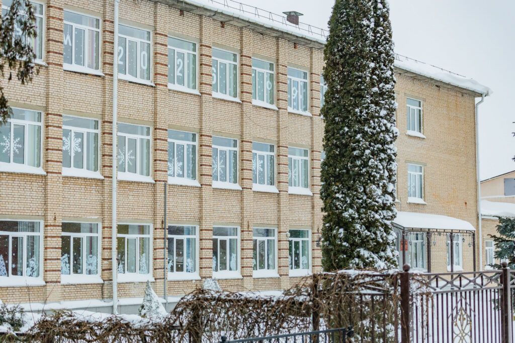 В снегопад в школы пришли самые стойкие ученики Узденщины