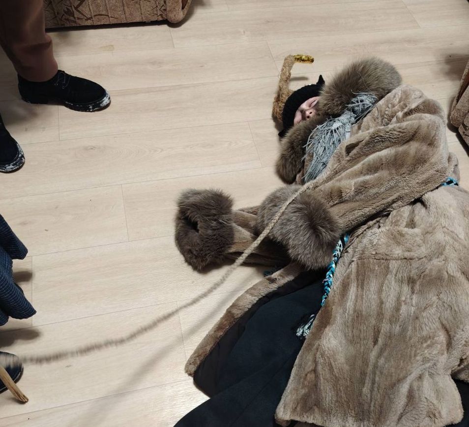 сценка с колядной козой