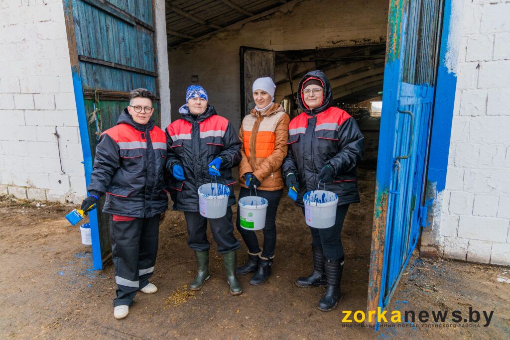 женщины ветстанции на субботнике