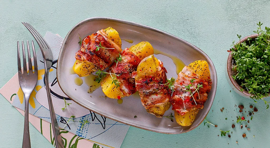 картофель в беконе