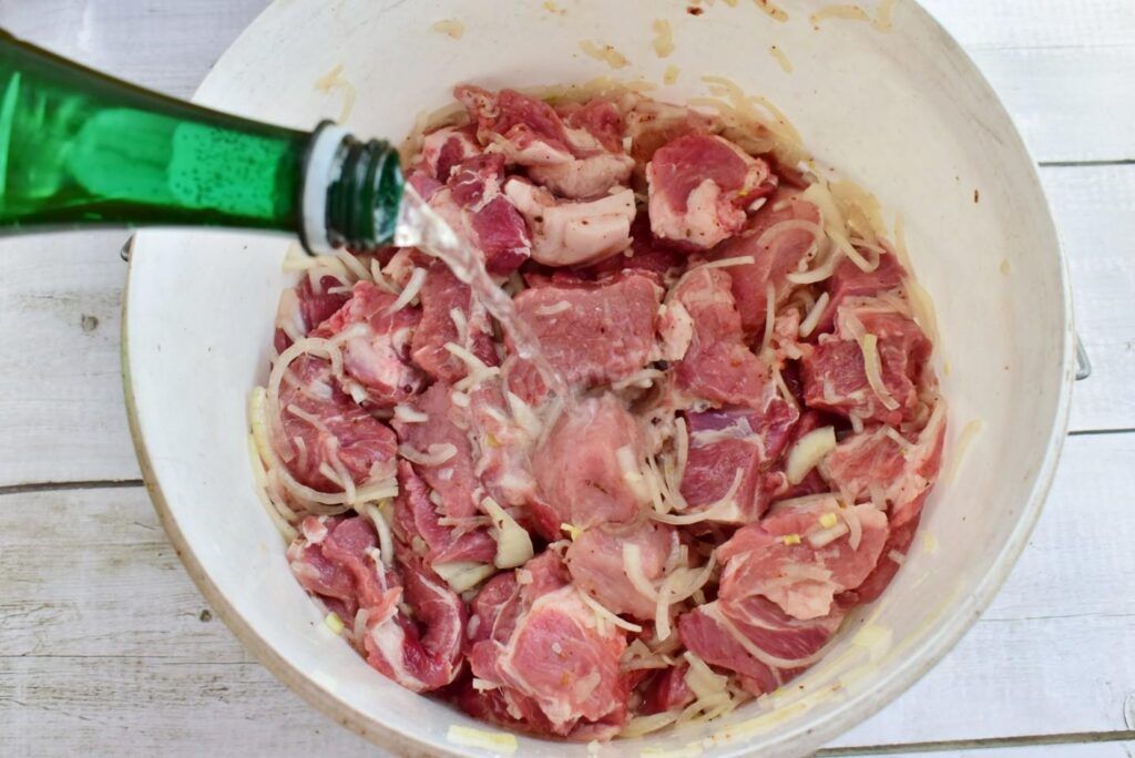 шашлык на минералке