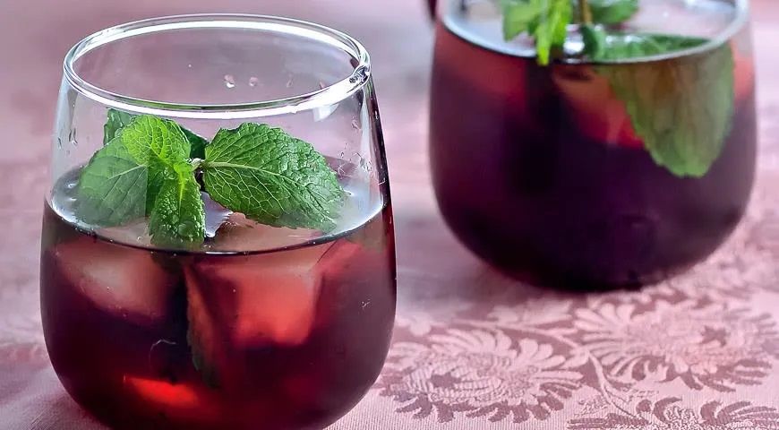 виноградный компот с мятой
