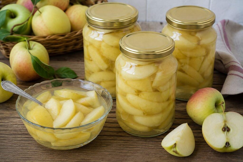 яблоки дольками в сиропе